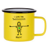 Metallic enamel MATT Yellow cup 360ml