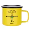 Metallic enamel MATT Yellow cup 360ml