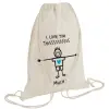 Backpack bag GYMBAG natural (28x40cm)