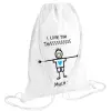 Backpack pouch GYMBAG white (28x40cm)