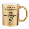 Mug ceramic, gold mirror, 330ml