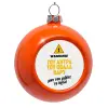 Orange Christmas tree ornament bauble 8cm