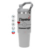 GREY color, 890ml (30oz) stainless Steel Tumbler with Handle