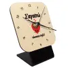 Quartz Table clock in natural wood (10cm)