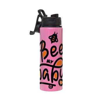 Bee my BABY!!!, Μεταλλικό παγούρι νερού με καπάκι ασφαλείας, αλουμινίου 850ml