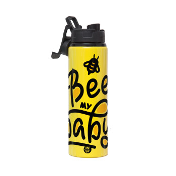 Bee my BABY!!!, Metallic water bottle with safety lid, 850ml aluminum