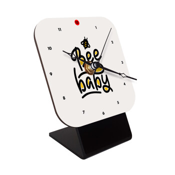 Bee my BABY!!!, Επιτραπέζιο ρολόι ξύλινο με δείκτες (10cm)