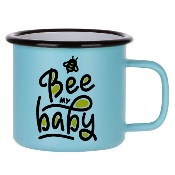 Bee my BABY!!!, Κούπα Μεταλλική εμαγιέ ΜΑΤ σιέλ 360ml