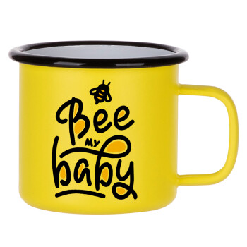 Bee my BABY!!!, Metallic enamel MATT Yellow cup 360ml