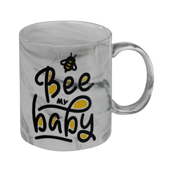 Bee my BABY!!!, Mug ceramic marble style, 330ml