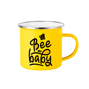 Bee my BABY!!!, Yellow Enamel Metallic Cup 360ml
