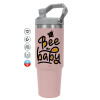 Pink color, 890ml (30oz) stainless Steel Tumbler with Handle
