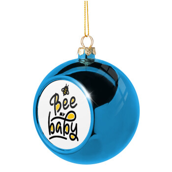 Bee my BABY!!!, Χριστουγεννιάτικη μπάλα δένδρου Μπλε 8cm
