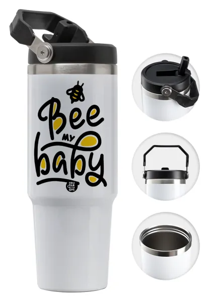 Bee my BABY!!! — Θερμός Ανοξείδωτο 30oz με χερούλι