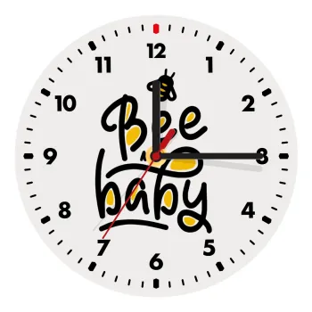 Bee my BABY!!!, Wooden wall clock (20cm)