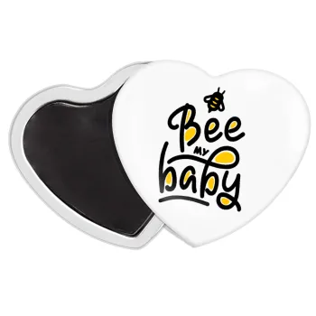 Bee my BABY!!!, Μαγνητάκι καρδιά (57x52mm)
