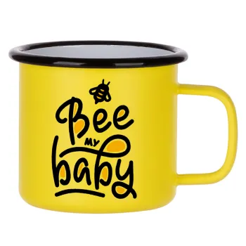 Bee my BABY!!!, Metallic enamel MATT Yellow cup 360ml