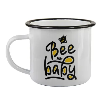 Bee my BABY!!!, Κούπα εμαγιέ με μαύρο χείλος 360ml