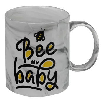 Bee my BABY!!!, Mug ceramic marble style, 330ml