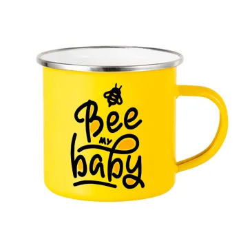 Bee my BABY!!!, Yellow Enamel Metallic Cup 360ml