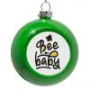 Green Christmas tree ornament bauble 8cm