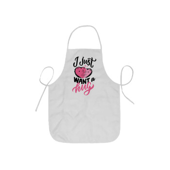 I Just want a hug!, Ποδιά Σεφ ολόσωμη κοντή  Παιδική (44x62cm)