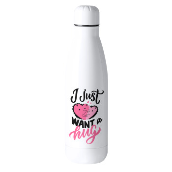 I Just want a hug!, Metal mug thermos (Stainless steel), 500ml