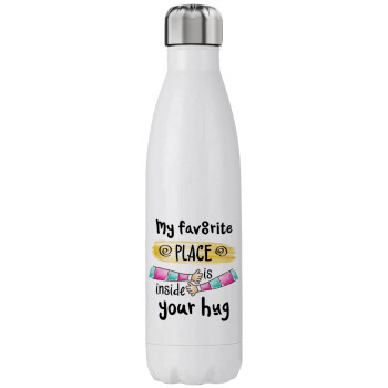 My favorite place is inside your HUG, Stainless steel, double-walled, 750ml