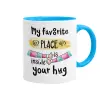 Mug colored light blue, ceramic, 330ml