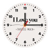 I Love you thisssss much, Wooden wall clock (20cm)