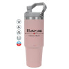 Pink color, 890ml (30oz) stainless Steel Tumbler with Handle