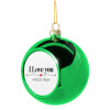 Green Christmas tree ornament ball 8cm