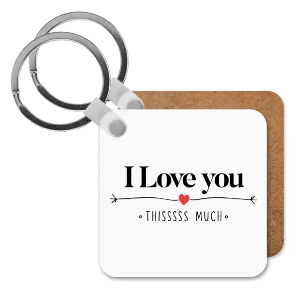 I Love you thisssss much — Ξύλινο τετράγωνο