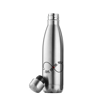 I Love you thisssss much (infinity), Inox (Stainless steel) double-walled metal mug, 500ml
