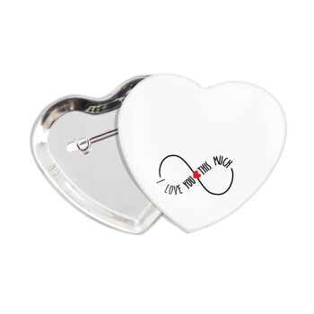 I Love you thisssss much (infinity), Κονκάρδα παραμάνα καρδιά (57x52mm)
