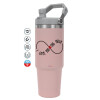 Pink color, 890ml (30oz) stainless Steel Tumbler with Handle