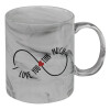 Mug ceramic marble style, 330ml