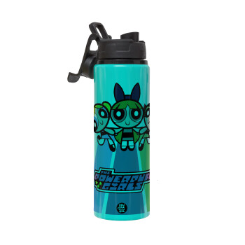 The powerpuff girls , Metallic water bottle with safety lid, 850ml aluminum