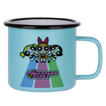 The powerpuff girls , Κούπα Μεταλλική εμαγιέ ΜΑΤ σιέλ 360ml