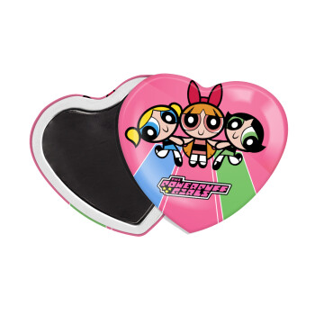 The powerpuff girls , Μαγνητάκι καρδιά (57x52mm)