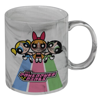 The powerpuff girls , Κούπα κεραμική, marble style (μάρμαρο), 330ml