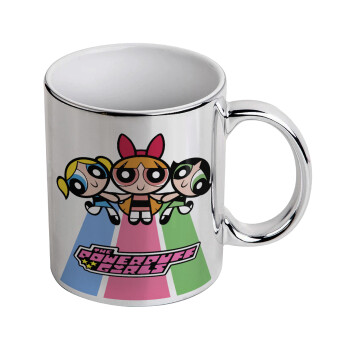The powerpuff girls , Mug ceramic, silver mirror, 330ml