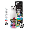 Soccer Metal mug thermos, double wall, 550ml