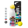 Tennis ball Metal mug thermos White, double wall, 550ml