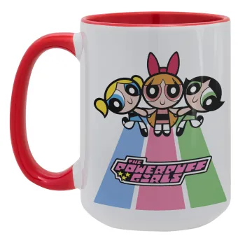 The powerpuff girls , Κούπα Mega 15oz, κεραμική Κόκκινη, 450ml