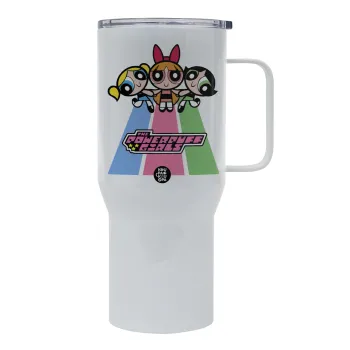 The powerpuff girls , Tumbler με καπάκι, διπλού τοιχώματος (θερμό) 750L