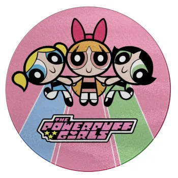 The powerpuff girls , Επιφάνεια κοπής γυάλινη στρογγυλή (30cm)