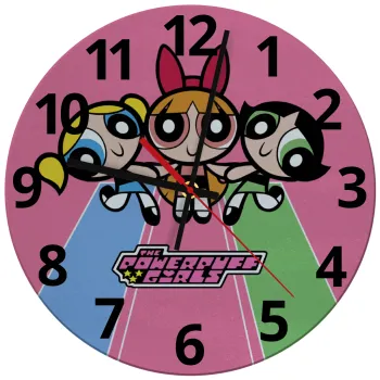 The powerpuff girls , Ρολόι τοίχου γυάλινο (30cm)