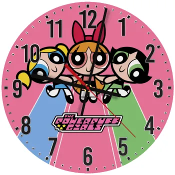The powerpuff girls , Ρολόι τοίχου ξύλινο (30cm)