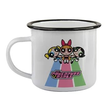 The powerpuff girls , Κούπα εμαγιέ με μαύρο χείλος 360ml